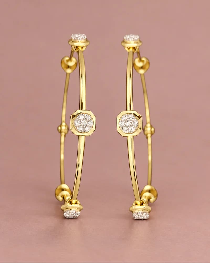 Laboratory-Grown Diamond Bangles - Shop Online India | Maanorah