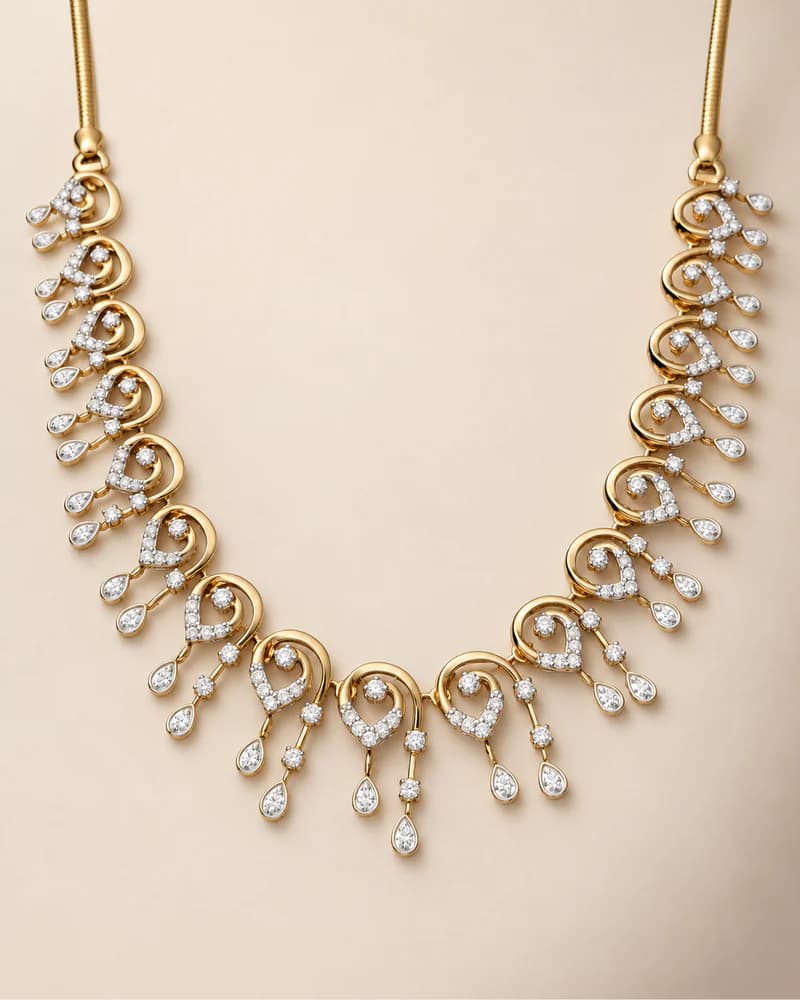 Laboratory-Grown Diamond Necklaces - Shop Online India | Maanorah
