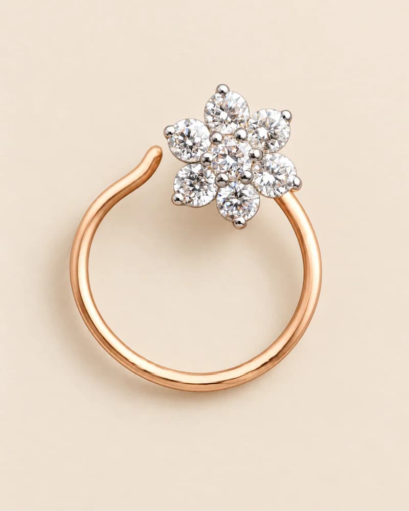 Laboratory-Grown Diamond Nosepins - Shop Online India | Maanorah